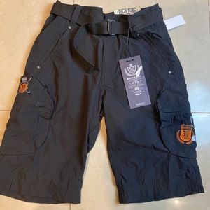 Rich yung black cargo shorts size 34
